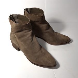 Tan suede ankle boots